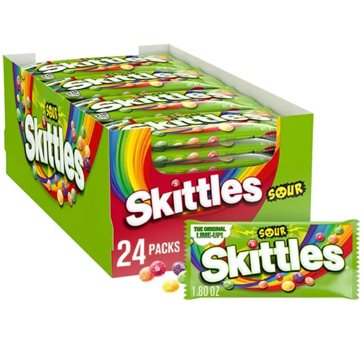 SKITTLES Sour Summer Chewy Candy Bulk Assortment, 1.8 Ounce (Pack of 24)