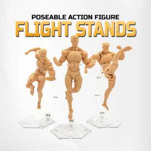 Poseable Flight Stands for Action Figures - 3 Pack - Screwdriver Included - Designed For Action Figures 4in-7in - Figure/Doll Accessories