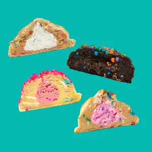 Fat & Weird Cookie Party Pack 4ct/8ct - Yabba Dabba, Cookie Terrestrial, Aubrie Doughkie, Caked Up - Fruity Cereal, Chocolate Cosmic Brownie, Sugar Donut, Birthday Cake - Individually Sealed for Freshness - Snack