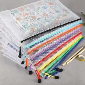 24-Pack Random Color Zipper Pouches, Letter Size A4/a5, Ideal for Puzzle & Board Game Storage, Office Supplies, Travel Toiletries