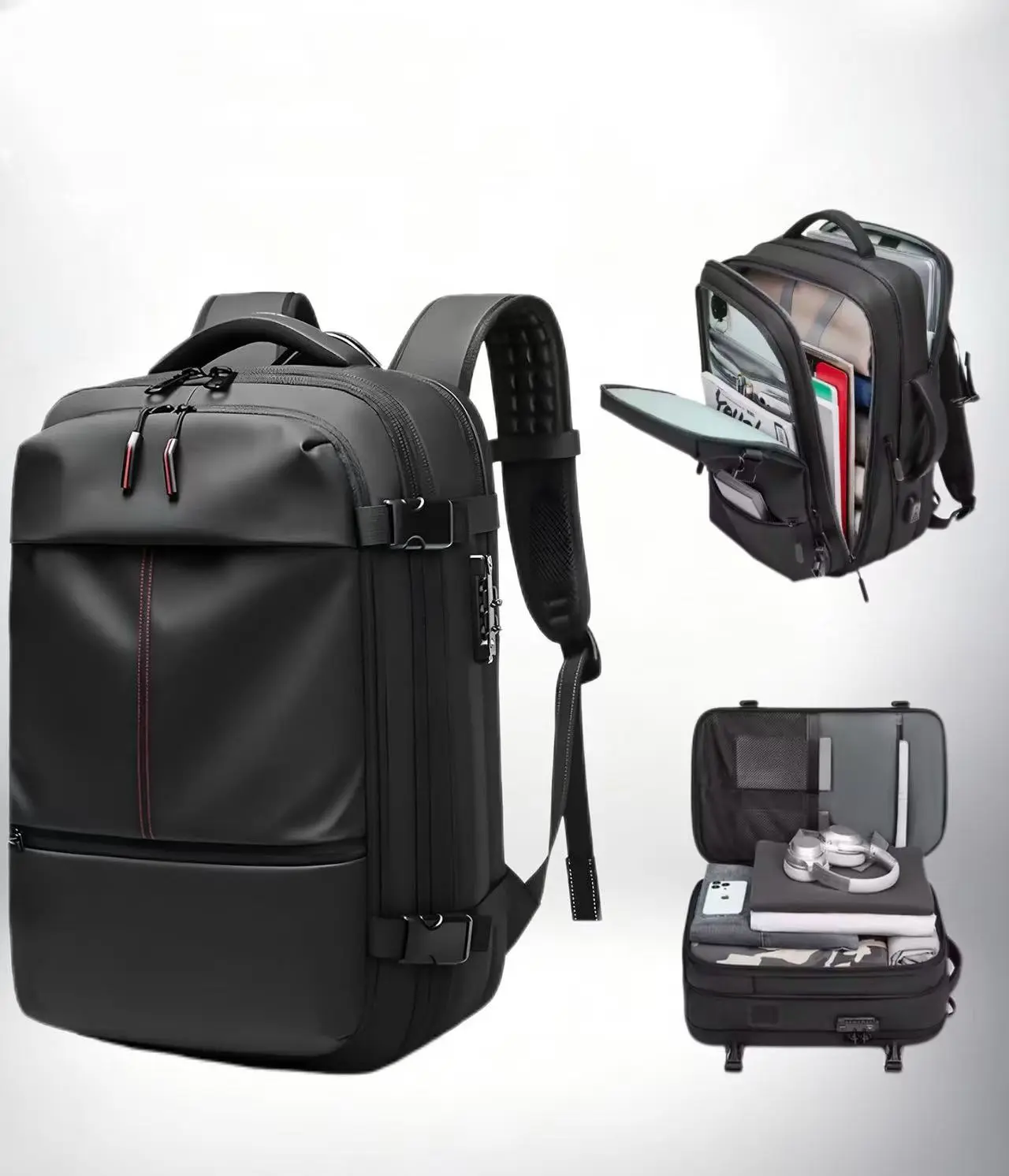 New Deal - MSBAG Large Travel Backpack for Men & Women 40L- TSA - Approved Carry On Backpack with USB Charging Cable, 15.6” Laptop Compartment -for Hiking, Business, Work-commuting, College, Weekender Backpacking