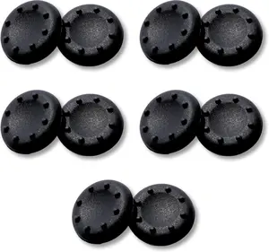 10-Pack Silicone Thumb Grips for PS5, Xbox One, Switch Pro, and PS4 Controllers – Durable, Anti-Slip, Universal Compatibility for Enhanced Gaming Control (Black)