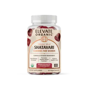 Elevate Organic SRI-81™ Shatavari Gummies, Regenerative Organic Certified Asparagus racemosus Root Extract with Acti Veda™(30 Servings)