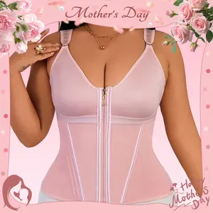 BBEUU Ultra-Comfortable Waist Trainer Vest for Women, Instant Hourglass Curves, Tummy Control Shaper with Adjustable Padded Straps, Double-Layer Chest No Bra Pads, All-Day Wear Workout Shapewear