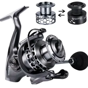 Sougayilang 13+1BB Spinning Fishing Reel High Speed Gear Ratio Aluminum Spool Light Weight Ultra Smooth Reel with Free Spool, Outdoor fishing supplies