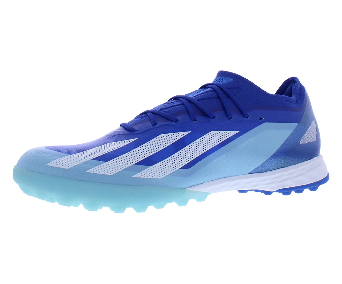 Adidas X Crazyfast 1 TF Unisex Sporty Chic Lace-Up Turf Football Shoes, TF Sole Sports Footwear for Outdoor Training, Soccer Cleats