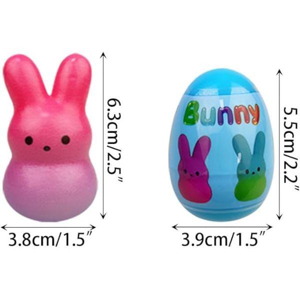 24‑Pack Prefilled Easter Eggs with Slow Rising Squishy Toys – Easter Bunny Surprise Toys for Kids Easter Egg Hunt, Easter Basket Stuffers & Party Favors