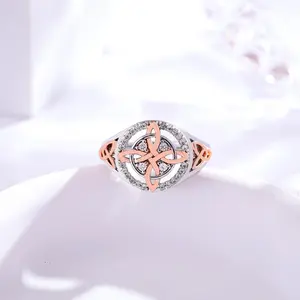Witchtok Jewelry  -925 Sterling Silver Protection Witches Knot Ring | Rose Gold Accents Vintage  | Pagan Magic Witch Ring Gift for Women Energy Flow Daily Intention,Special Gift,Unique Thoughtful Present , 2026 Gear Up For Memorial Day Campaign,summerwins