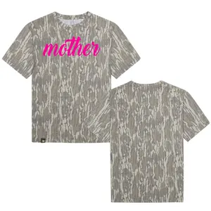 Mossy Oak Pink MOTHER Printing Original Bottomland Pattern Camouflage Camo Tee – Soft & Breathable Tshirt - Perfect Gifts