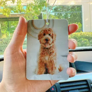 Personalized Dog Picture Air Freshener, Car Freshie, Custom Dog Lover Gift, Dog Passing Away Gift, Dog Memorial Gift