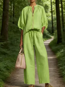 2026 Y2K Women's 2 Piece Sweatsuit Half Zip Up Sweatshirt and High Waisted Wide Leg Joggers Tracksuit Lounge Outfit