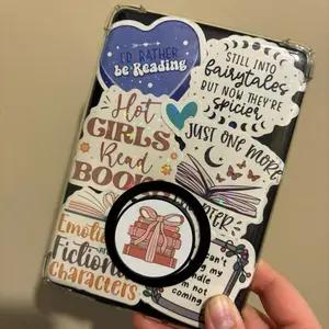 Pink Book Stack Kindle Pop Socket, Kindle Accessory, Kindle Stand, Kindle Grip, Phone Grip, Popsocket, Kindle, book accessory, pink bow