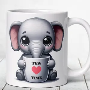 Custom Elephant Mug, Elephant Mug, Personalized Elephant Mug, Elephant Gift, Animal Mug, Elephant Coffee Mug, Elephant Tea Mug