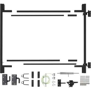 Cxforste Fence Gate Kit, Heavy Duty Anti Sag Gate Fits Openings of 36" - 72", Gate Hardware Kit for Wood Fence, Black Garden Shed