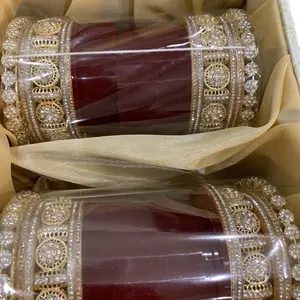 Red bridal Indian Bangle Sets for wedding accessories- Elegant Fashion Accessory
