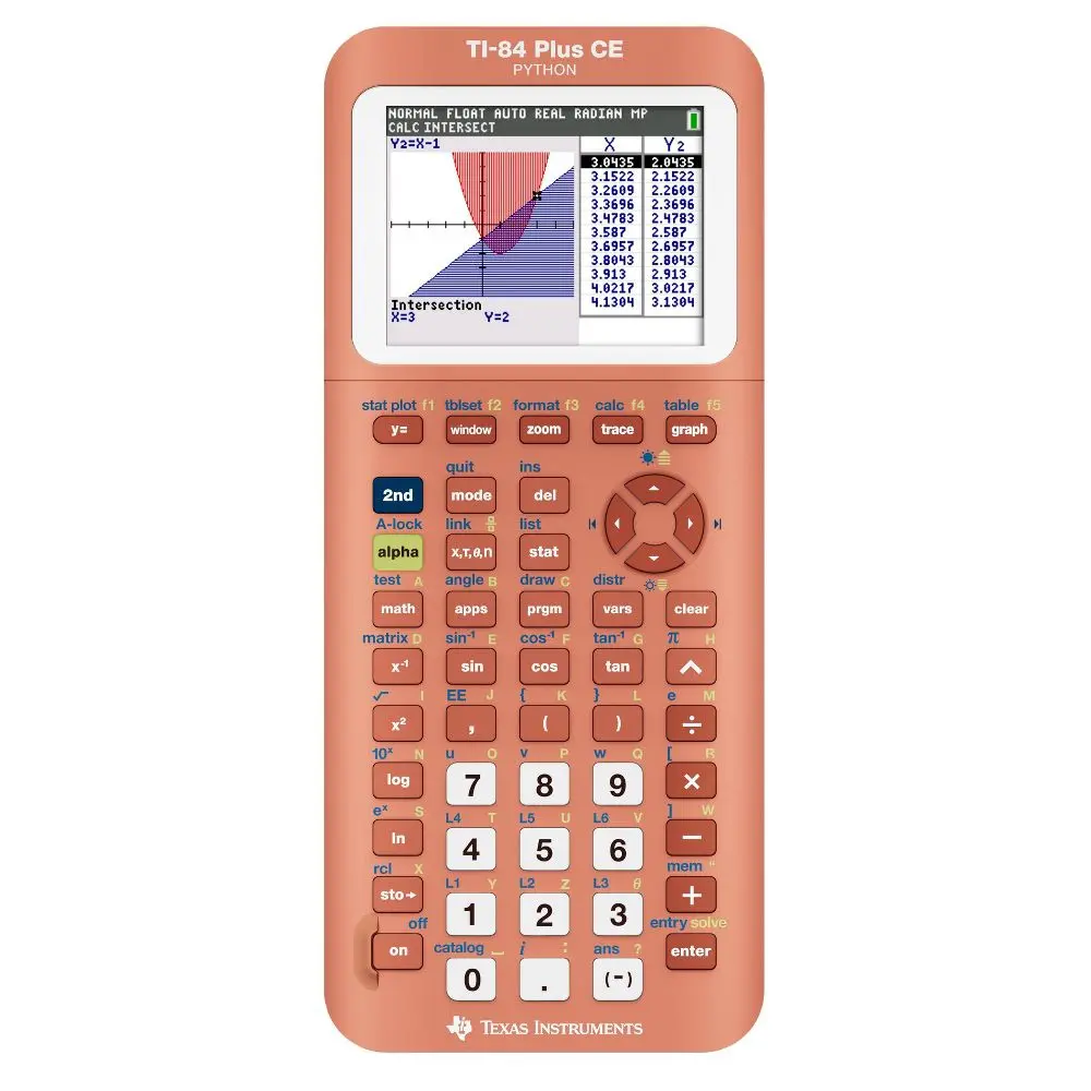 Texas Instruments 84+ CE Scientific Graphing Calculator, Peach Orange - Ideal for SAT, AP Exams, Scientific Calculator