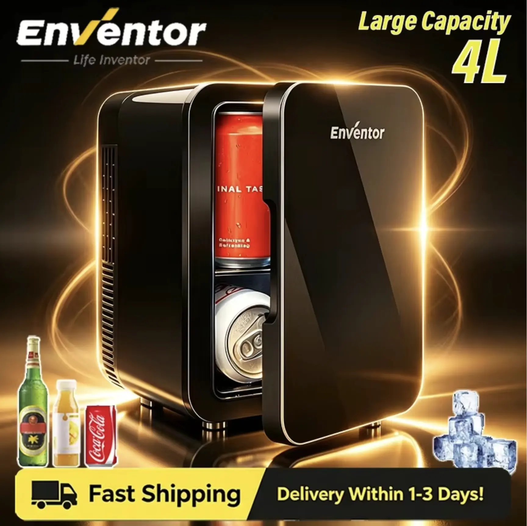 4L Portable Mini Fridge – Skincare Insulin & Peptide Cooler Warmer | Car & Desk Mini Refrigerator