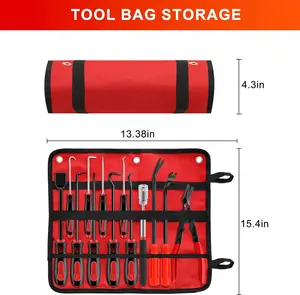 17Pcs Pick Hook & Trim Tool Kit | Perfect for O-Ring, Gasket, Seal Removal & Magnetic Parts Retrieval