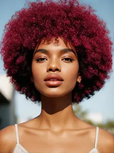 8 Inch Afro-kinky Curly Wig, Fluffy Curly Wigs for Daily, Party Use, Short Synthetic Afro Curly Wig for Women, Perfect for Halloween & Christmas Use. Curly Hair Wigs