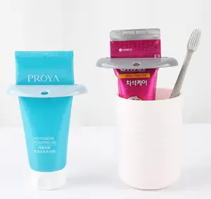 4 Pcs Plastic Tube Squeezer Dispenser, Toothpaste Holder Roller Bathroom Extract Set