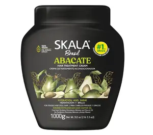 SKALA Abacate Hair Cream Treatment Conditioning 35.2oz Hydration & Shine Formula for Fragile & Dry Hair Infused with Avocado & Castor Oil