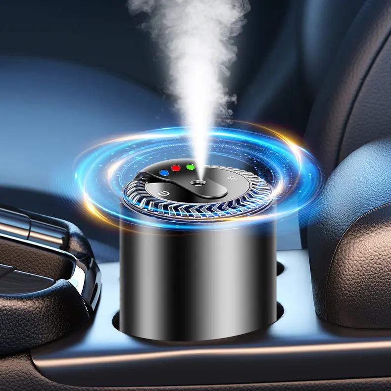 Smart Car Air Freshener, Car Air Freshener Diffuser With 3 Color Starry Sky Projection, Cars Scent Diffuser With RGB Syncing Light, 4 Mode Adjustable, Auto On/Off Cars Diffuser