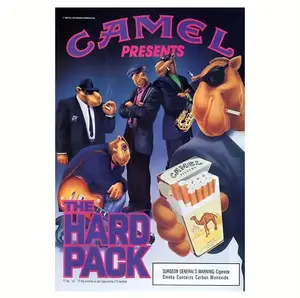 [Up to 65% Off][Free Shipping][No Frame] Vintage Joe Camel The Hard Pack Poster, Classic 1993 Camel Lights Advertising, Bar Wall Décor