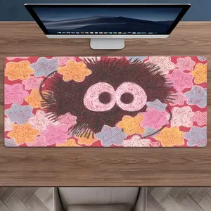 Cute Big Eyes Cartoon XXL Extended Gaming Mouse Pad, Large Desk Mat with Non-Slip Rubber Base, Stitched Edges, Waterproof Surface, Durable Computer Accessory for Gaming Setup, Home Office & Workstation, Ideal Gift for Gamers, Cartoon Fans