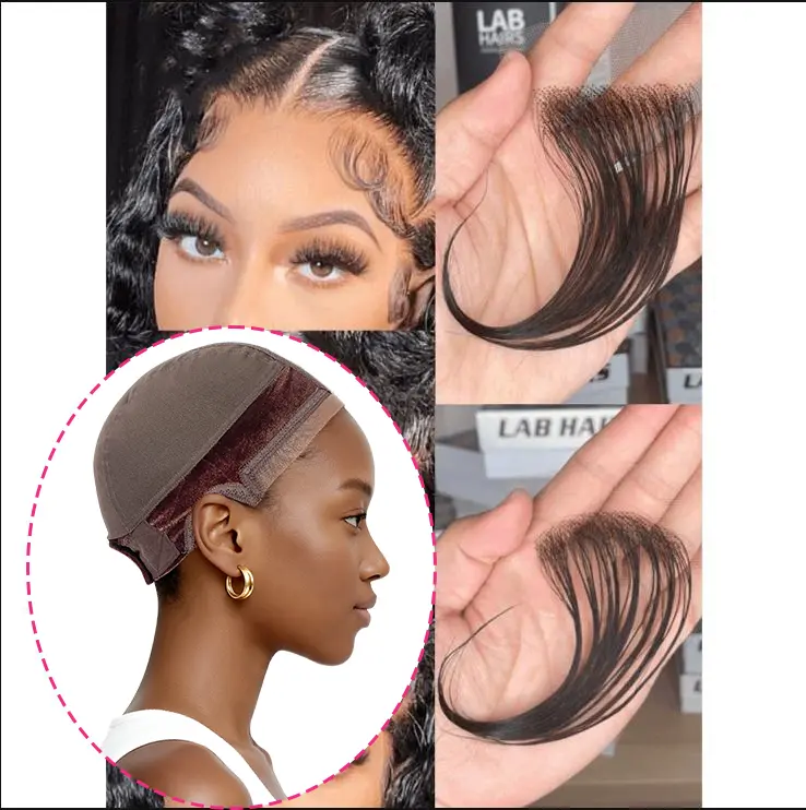 Labhairs Invisible Top Swiss HD Lace Reuseable Baby Hair&Keeping Wigs In Place Wig Grip Cap Kit