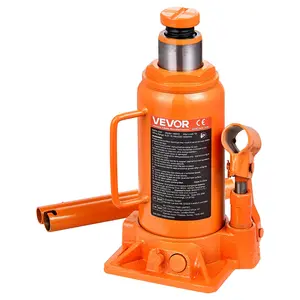 VEVOR  Hydraulic Bottle Jack, 12 Ton (26455.5 lbs) Capacity, 8.1-15.7 Inch Lifting Range, Heavy Duty Welded Bottle Jack for Car, SUV, Pickup, Auto Repair, House Lift and Agricultural Equipment, Orange, Cast Iron, Heavy-Duty Use