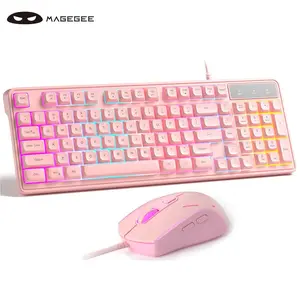 MageGee Wired RGB Backlit Keyboard & Gaming Mouse Combo, RGB Gaming Keyboard and Mouse Set, PC Keyboard & Adjustable Sensitivity Mouse for PC/Laptop/MAC