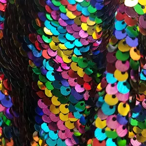 Rainbow Reversible Sequins  on mesh - Colorful Sequin Collection as Described