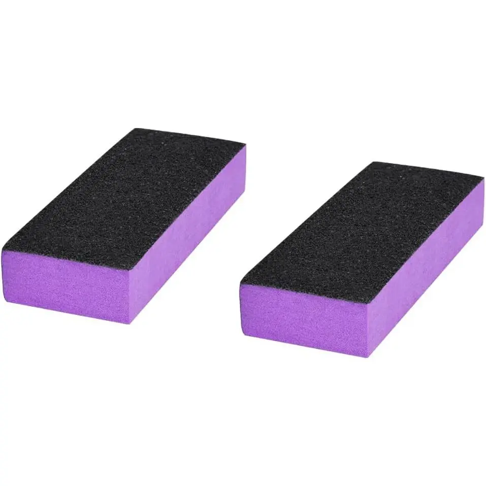 Professional Nail Buffer Block 2-Pack - 100/180 Dual Grits Solid Buffer, Affordable Beauty Brand Manicure Nail Pedicure Tool Kit