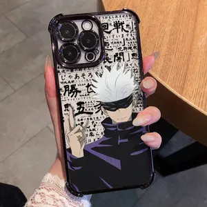 Anime Cartoon Spellcaster Gojos Phone Case Suitable for iPhone 17 16e 16 15 14 13 12 11 Mini Pro Max Air X XR XSMAX 8 7 Plus Anti Fall Protective Transparent Soft Back Cover