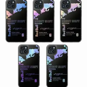 Red.Bull Night Shift Holographic Phone Case Compatible with iPhone X, 11, 12, 13, 14, 15, 16, 17 Series & Galaxy Series