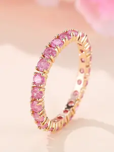 Infinity Band Ring - Synthetic Ice Flower Zirconia Stackable Design Rings, Stackable Finger Rings for Women & Girls Engagement Ring, Perfect for Wedding Jewelry, Daily Wear Anniversary Gift