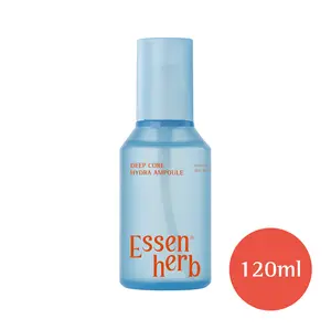 Essenherb Deep Core Hydra Ampoule – Korean Skincare Moisture-Layering Serum with Hyaluronic Acid, Panthenol & Botanical Complex – Lightweight Hydration for Dry or Combination Skin – 4.05 fl oz (120ml)