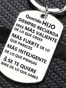 Letter Pattern Keychain, Fashionable Stainless Steel Personalized Keychain for Men & Women, Trendy All-match Keychain for Birthday Gift