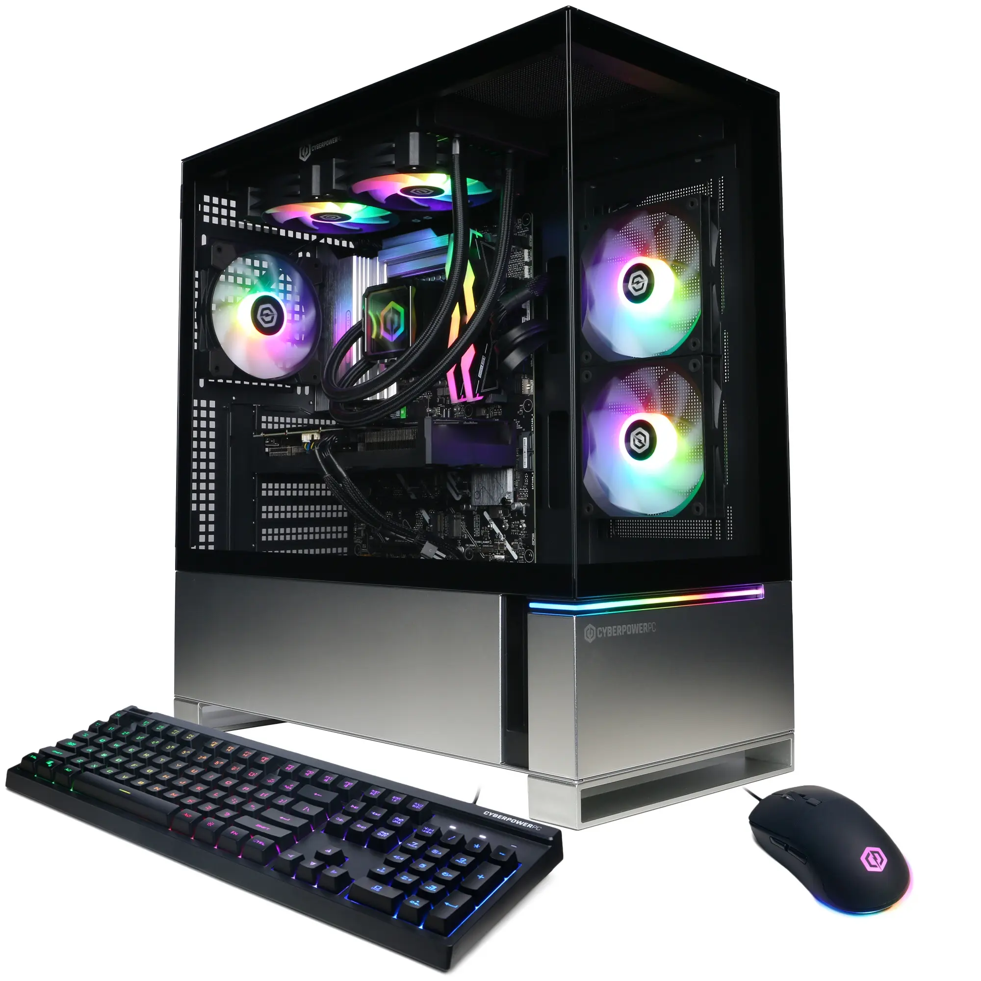 CyberPowerPC SLC11300CPG Gaming Desktop PC, Intel Core Ultra 7 265KF, 32GB DDR5, Radeon RX 9060 XT 16GB, 2TB PCIe 4.0 NVMe SSD, WiFi/BT, RGB Gaming Keyboard/Mouse & Windows 11 Home