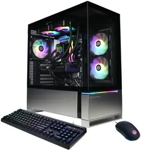 CyberPowerPC SLC11300CPG Gaming Desktop PC, Intel Core Ultra 7 265KF, 32GB DDR5, Radeon RX 9060 XT 16GB, 2TB PCIe 4.0 NVMe SSD, WiFi/BT, RGB Gaming Keyboard/Mouse & Windows 11 Home
