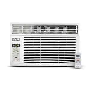 BLACK+DECKER Window Air Conditioner 10000 BTU, AC Window Unit Cools Up to 450 Square Feet, AC Unit with Remote Control, 3 Cooling Speeds and Fan Only Function, BD10WT6, White