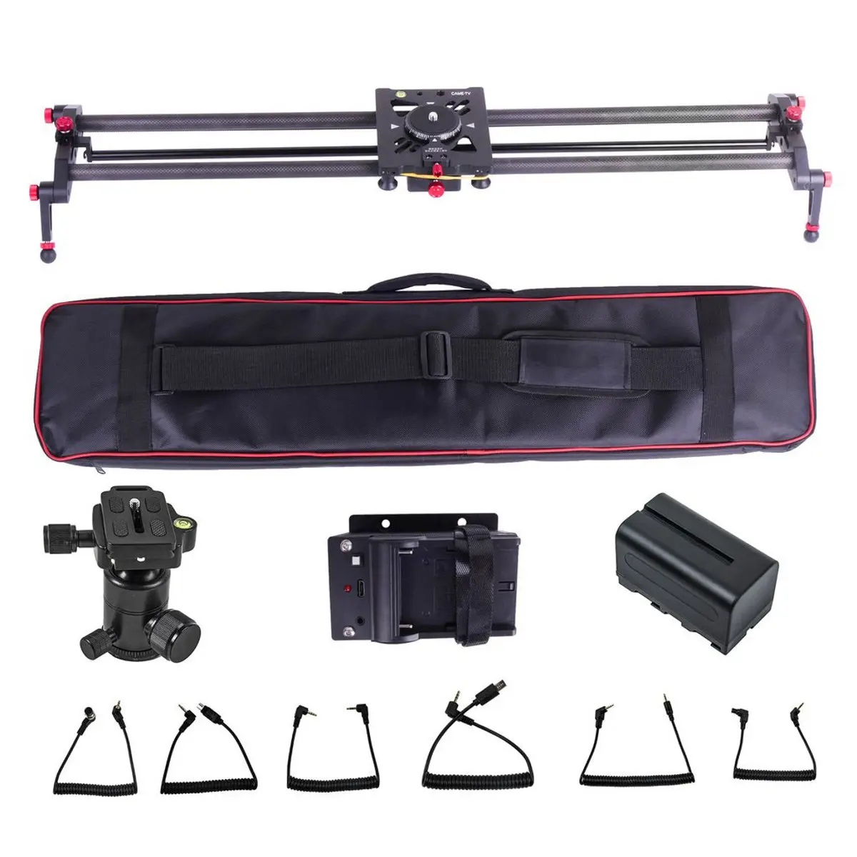 Came-TV 120cm Motorized Parallax Slider with Bluetooth, Adjustable Aluminium Durable Camera Equipment with Stand