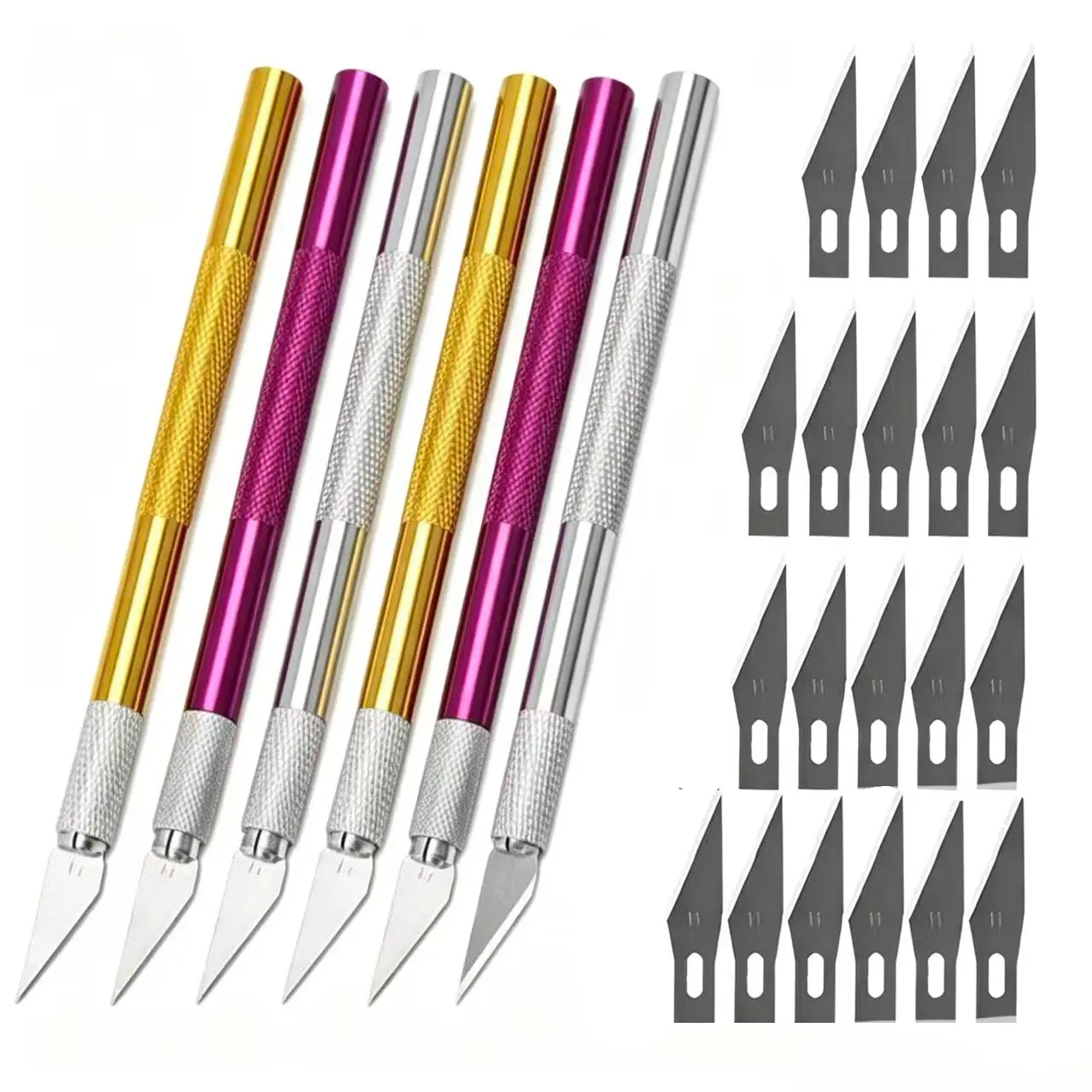 Precision Craft Knife Tool Set – Includes Carbon Steel Replacement Blades, Professional Engraving Pens for DIY Art, Paper Cutting, PCB Repair, and Model Making Projects