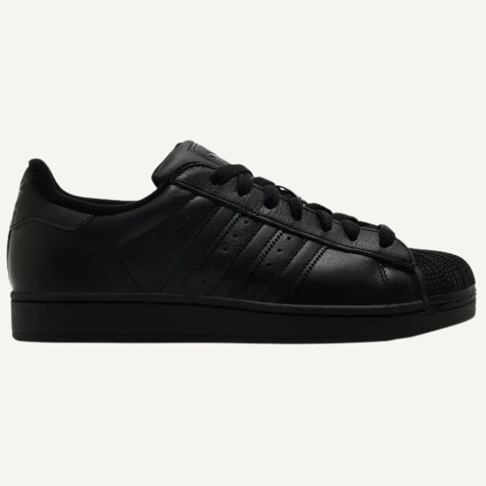 Adidas Originals Men's All Black Superstar II Sneakers, JI0081
