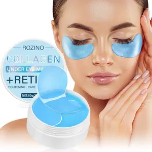 [ten for a better deal] ROZINO Collagen Under Eye Mask + Retinol for Targeted Skincare - Provides Enhanced Under-eye Care with Retinol for Best Results