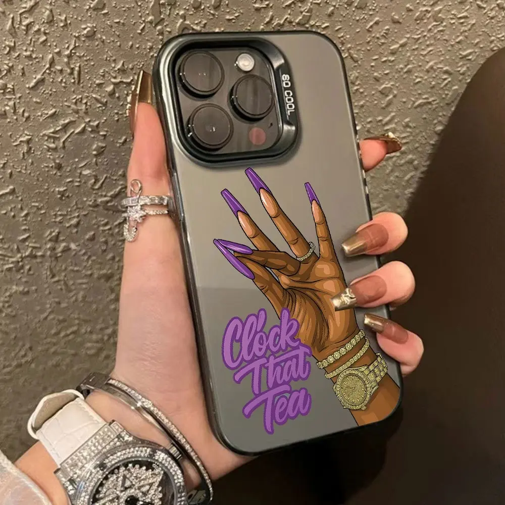 Imd Shockproof Protective Phone Case Cover for iPhone 15 Series, Street Style Hand Jewelry Pattern, Perfect Gift for Family & Girlfriend