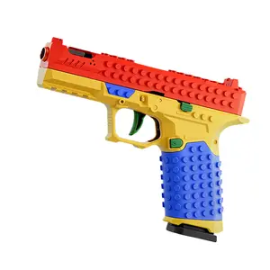 Building Block Toy Gun, Blasters, Shoots Bullets, DIY Creative Handgun, Stem Model Display Piece, Suitable for 6 Years+, Kids Birthday Gift