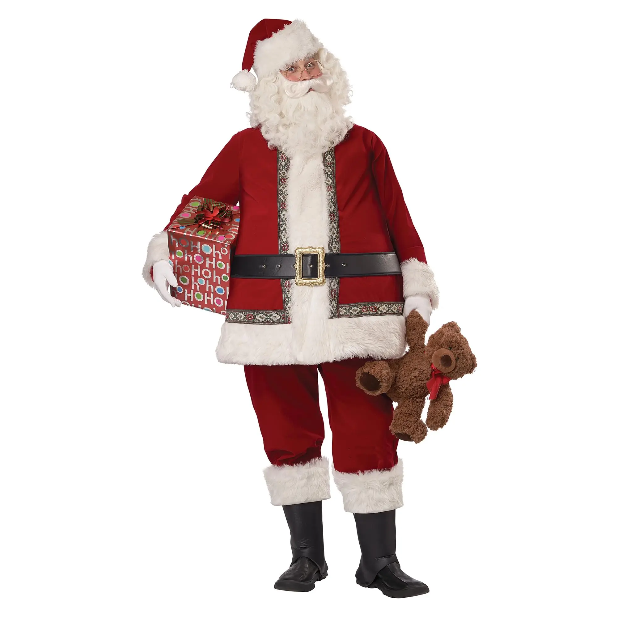 Deluxe Santa Claus Set Adult Costume, Clothes, Fancy, Menswear, Party Attire