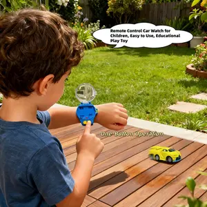 Children's Watch Remote Control Toy, Rc Controlled, Metal Material, Gift for Boys and Girls, Racing with Rechargeable Battery and Lights, Rechargeable Race Car, mini cars for kids, car watches, mini cars