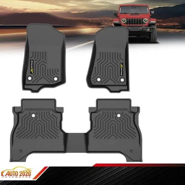 High-Quality TPE Automotive Mats, Car Floor Mats for 2020-2025 Jeep Gladiator, Deep Groove All-Weather Protection Liners, Easily Installable